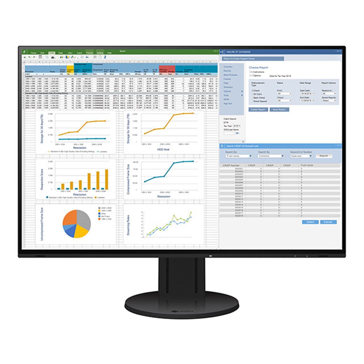 EIZO  EV2457 FlexScan  ディスプレイ EIZO、デイジーチェーン接続に対応した24.1型液晶「FlexScan