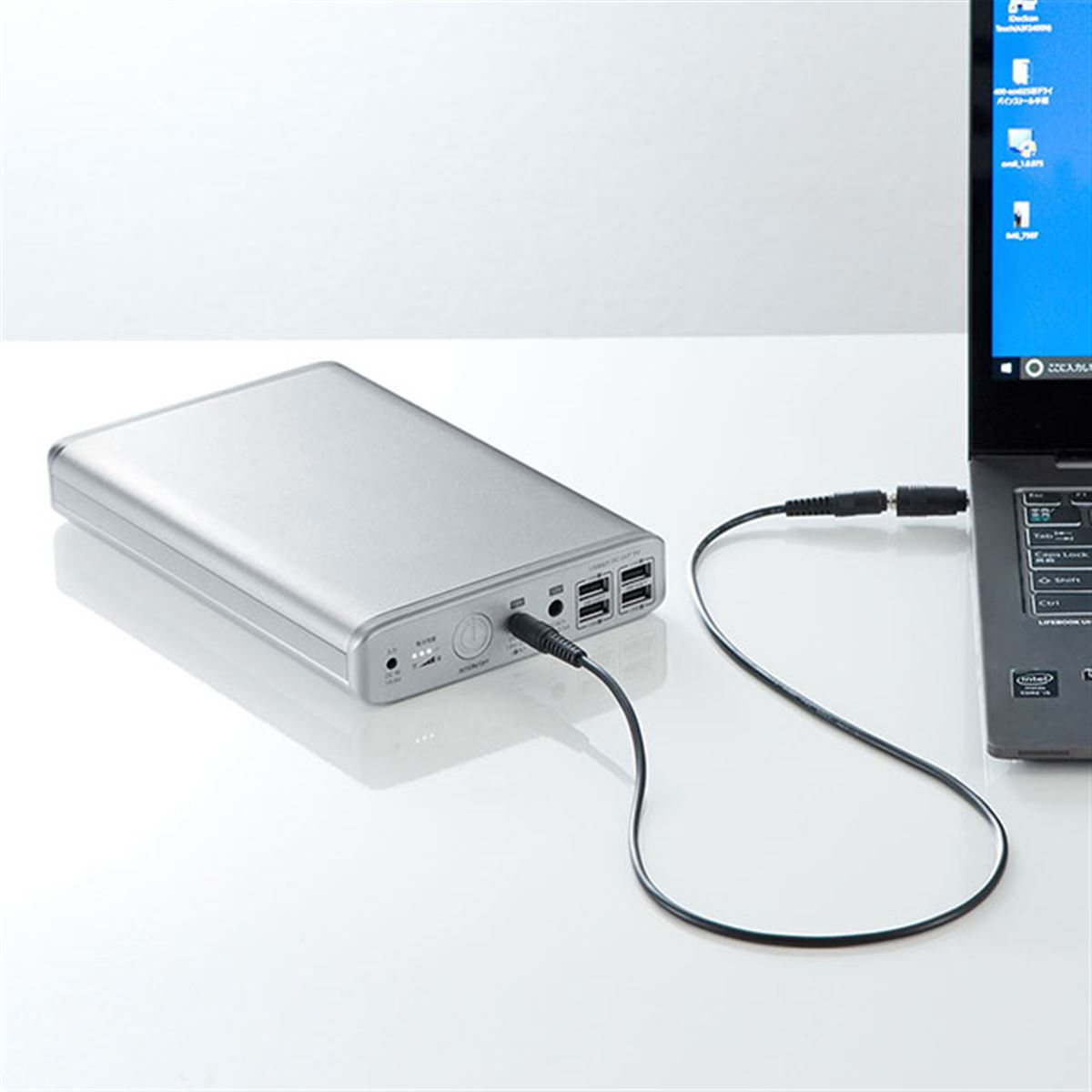 サンワ、ノートパソコンも充電できる大容量モバイルバッテリー「BTL