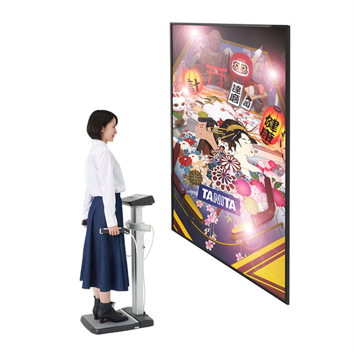 タニタ、ゲーム機能つき体組成計「TANITA PINBALL」コンセプト