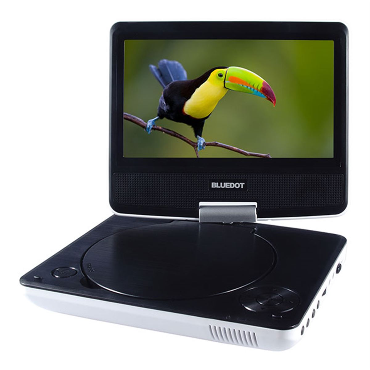 ポータブルDVDプレーヤー BLUEDOT BDP-1710 BLUEDOT、モバイルバッテリーが電源になる7型ポータブルDVD「BDP-1719W
