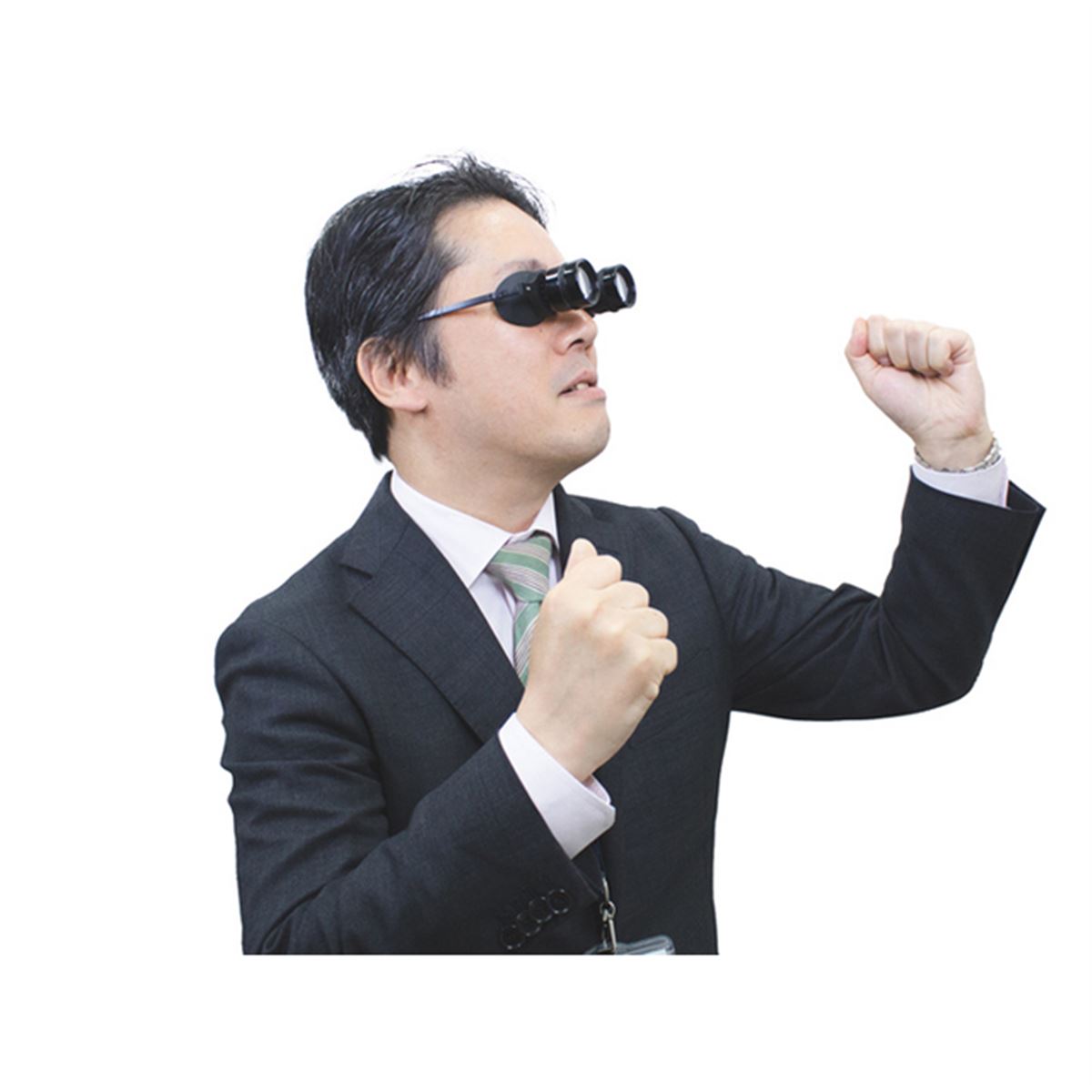 上海問屋、ハンズフリーで使えるスポーツ観戦用「メガネ型双眼鏡