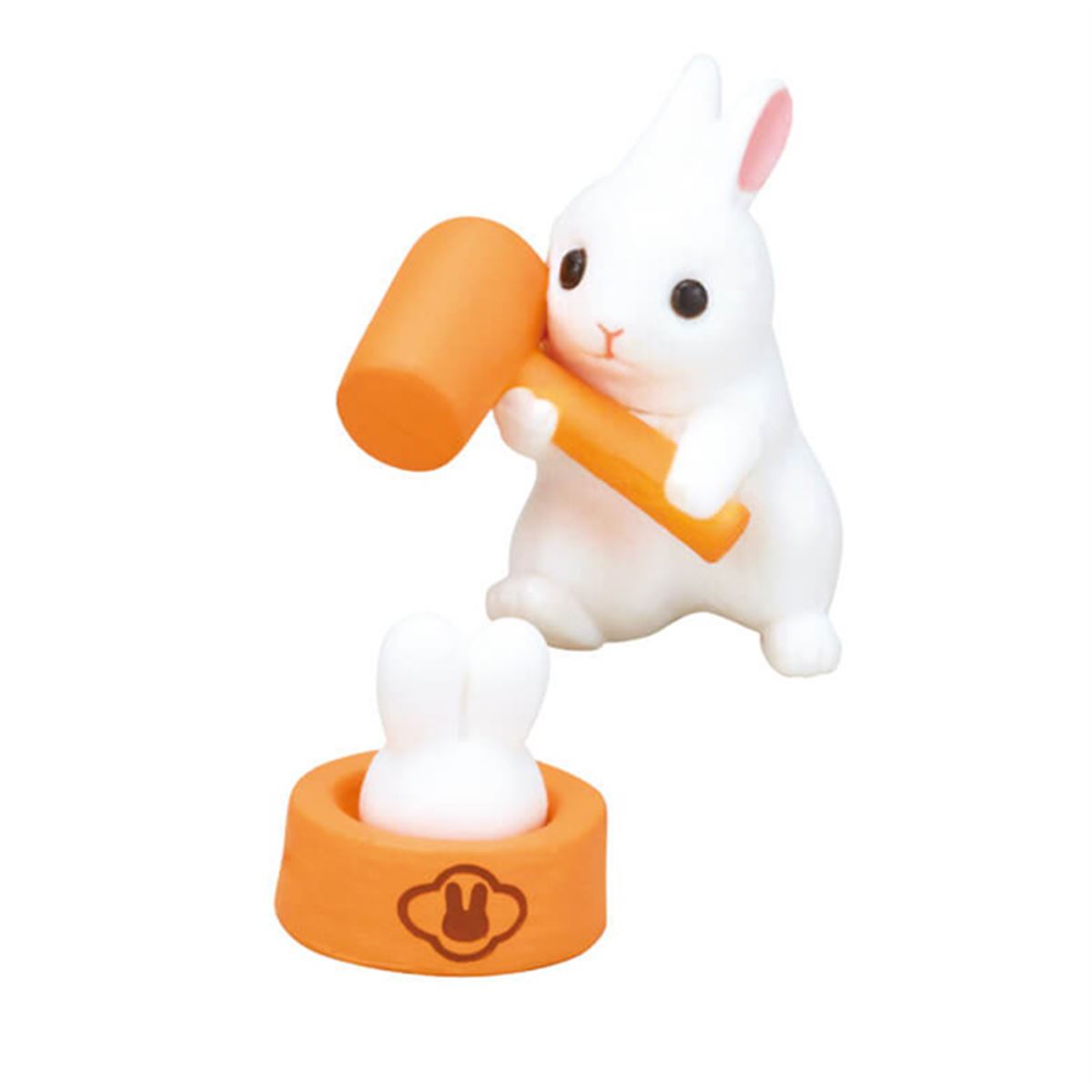 カプセルトイ「もちつきうさぎ」第4弾はもち祭り編、ぺったんうさぎ