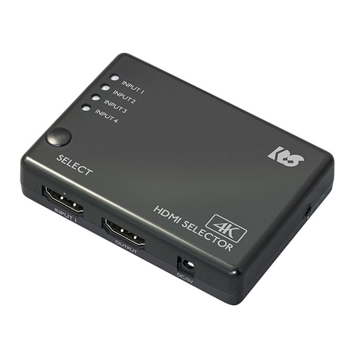 ラトックシステム 4K60Hz/HDCP2.2対応 4入力1出力 HDMI切替器 REX-HDSW41-4K ラトック、4K60Hzに対応したエントリークラスのHDMI切替器「RS-HDSW41