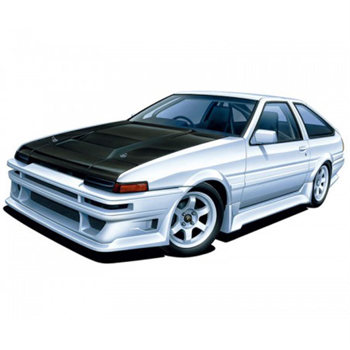 トヨタ AE86」1/24模型、カーブティッククラブのフルエアロ仕様を再現