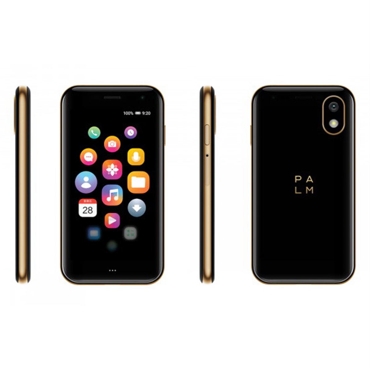 手のひらサイズの3.3型スマホ「Palm Phone」、ゴールドカラーが