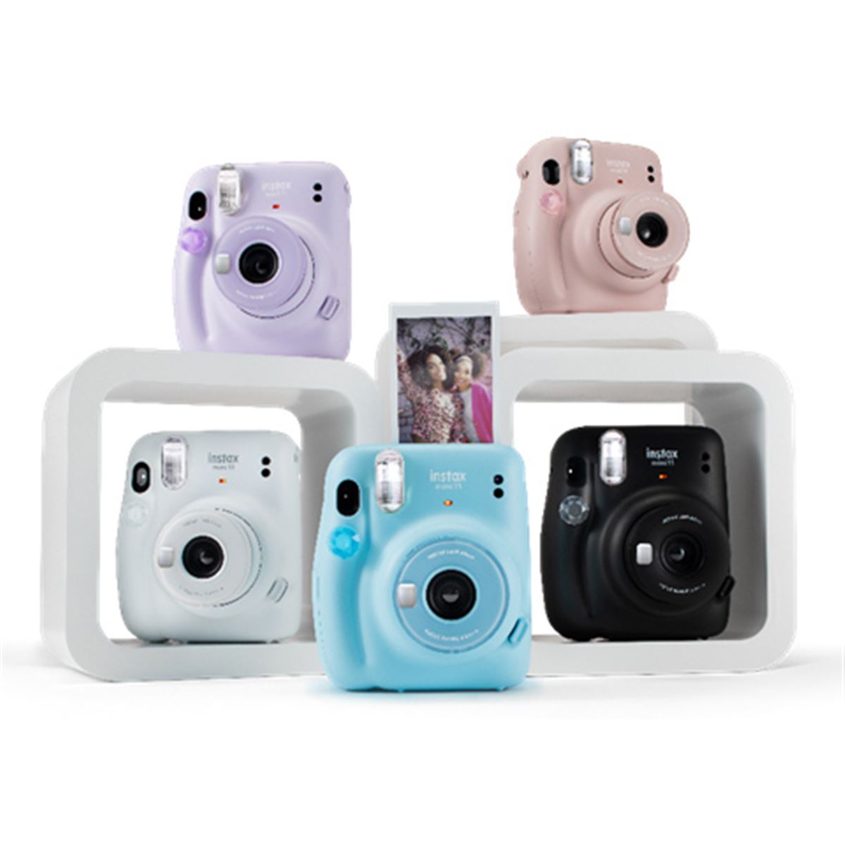 富士フイルム チェキ instax mini 重なら 11 アイスホワイト