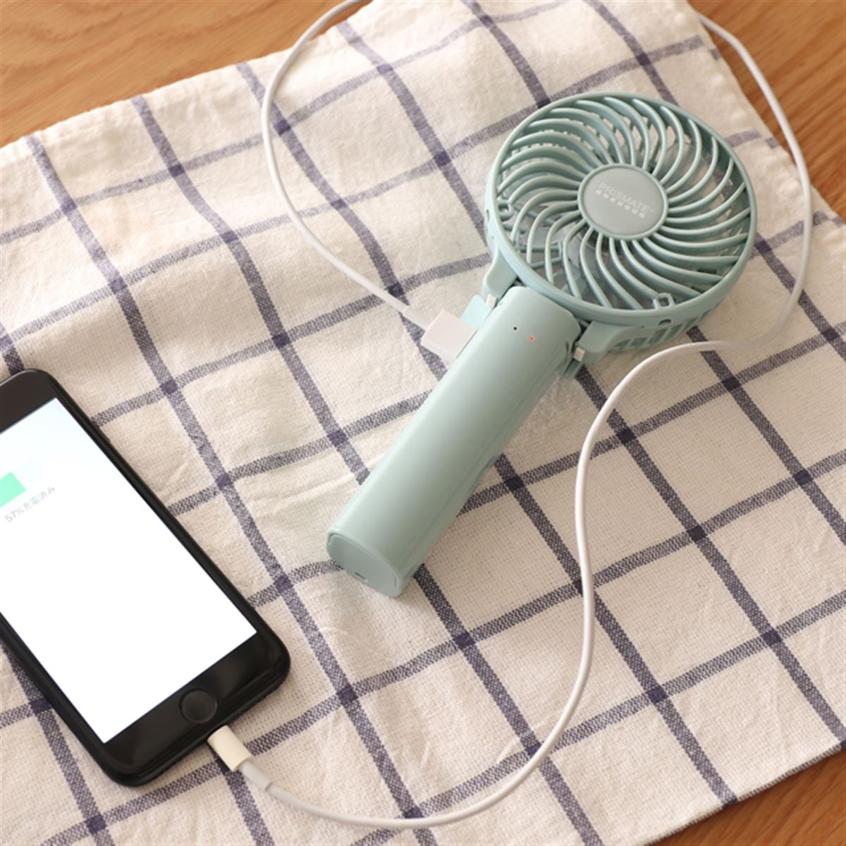 阪和、モバイルバッテリー機能付きアロマハンディファン「PR-F050