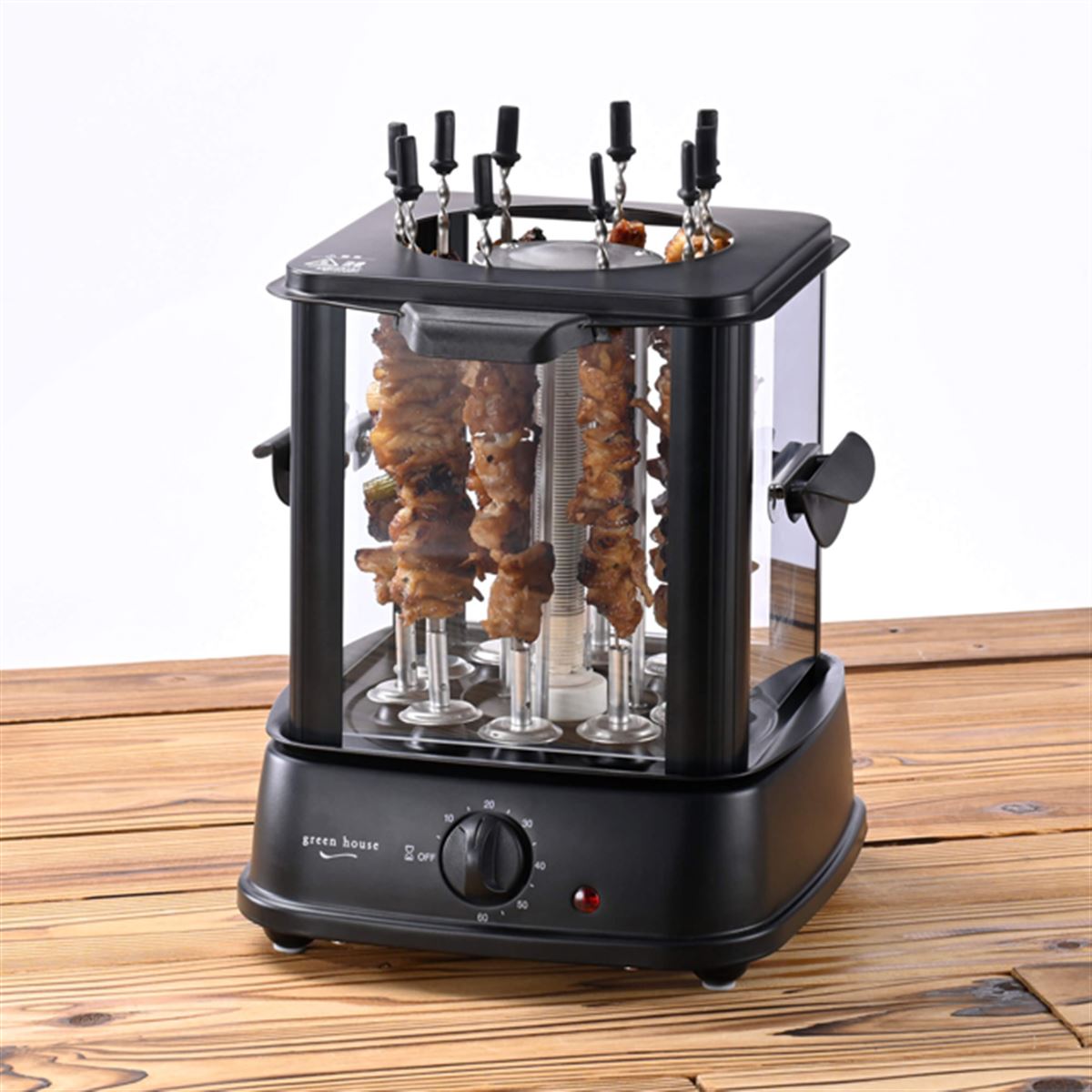 グリーンハウス、串10本が自動回転する家庭用「焼き鳥メーカー