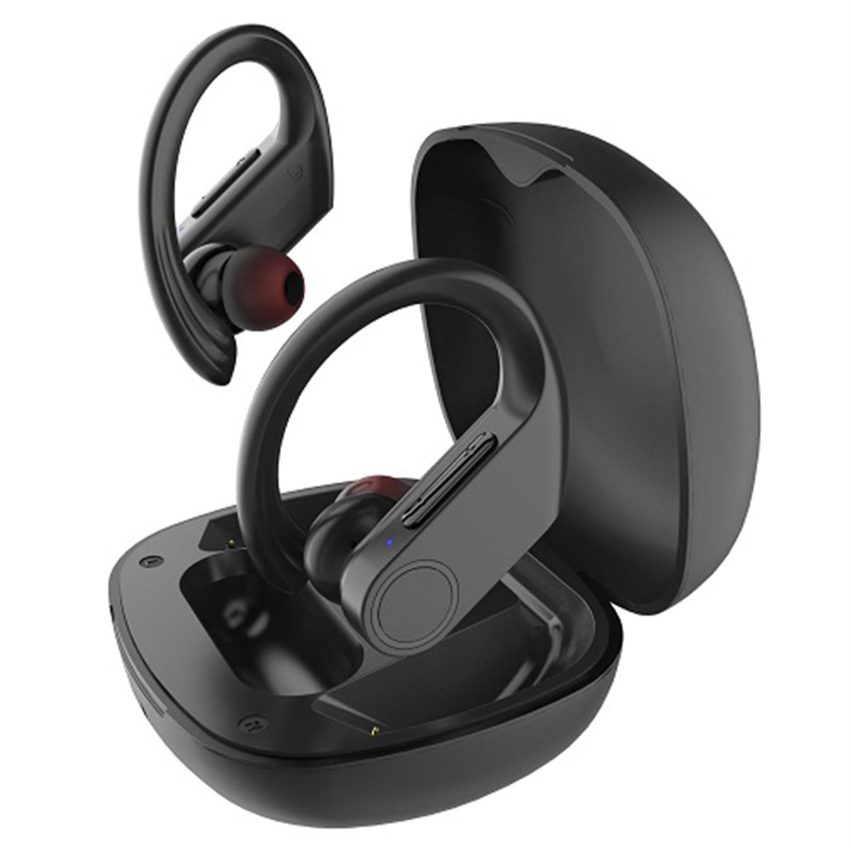 ゲオ、税別4,980円のイヤーフック型IPX7防水完全ワイヤレスイヤホン