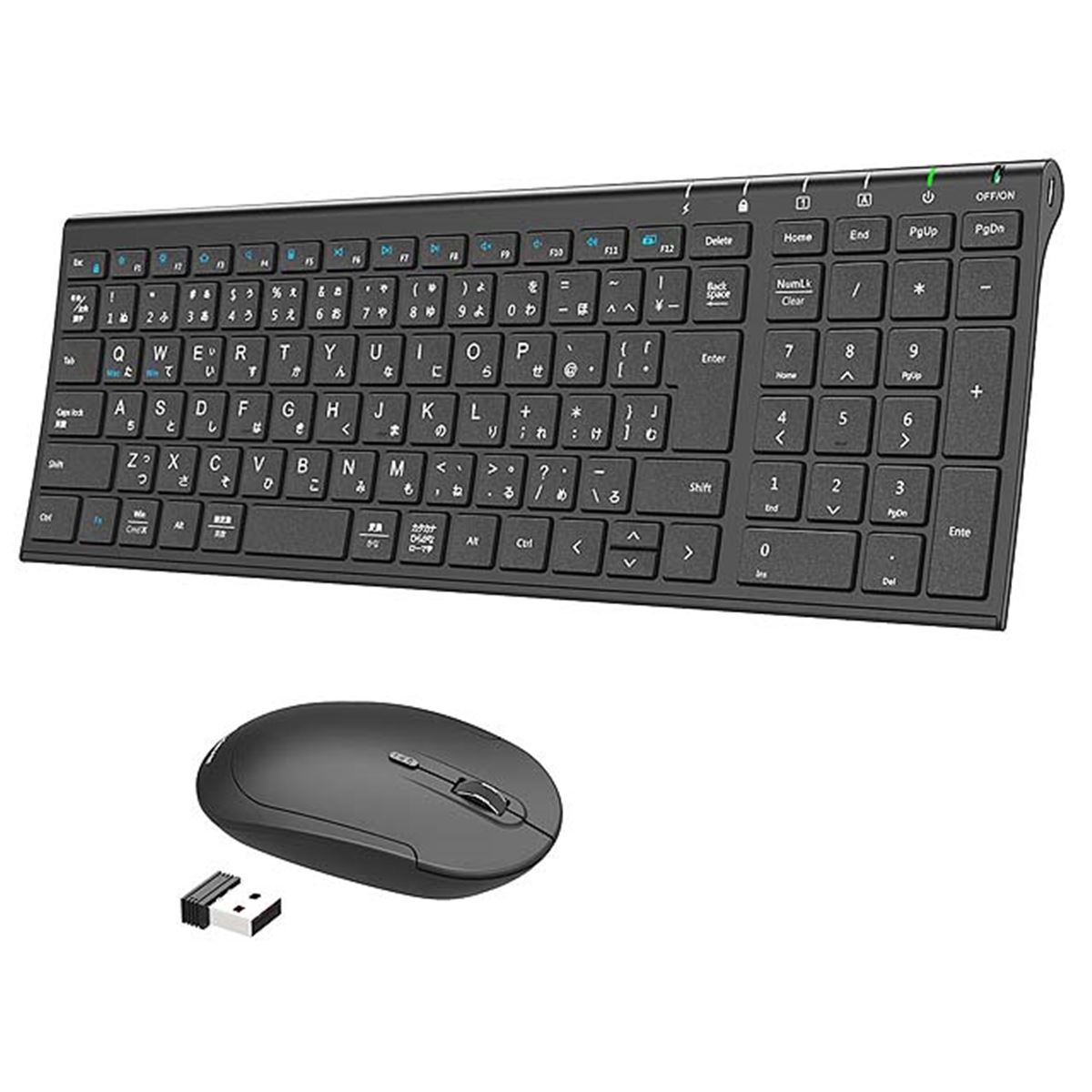 iClever、ワイヤレスキーボード＆マウスセットに新色ブラックを追加