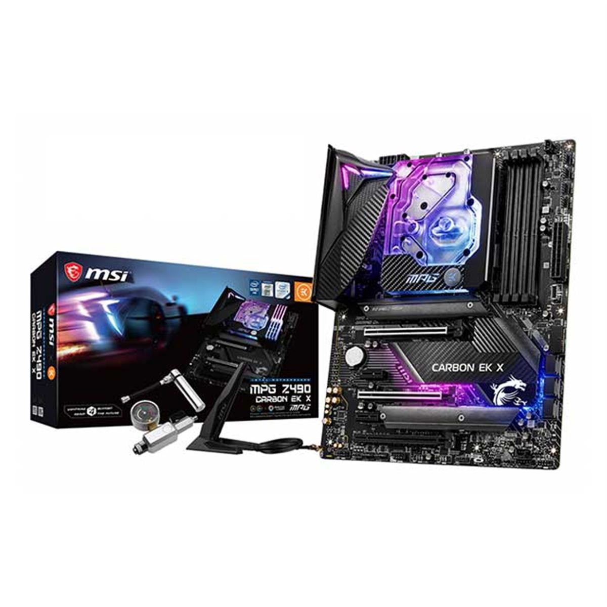 MSI、水冷を搭載したマザーボード「MPG Z490 CARBON EK X」 - 価格.com