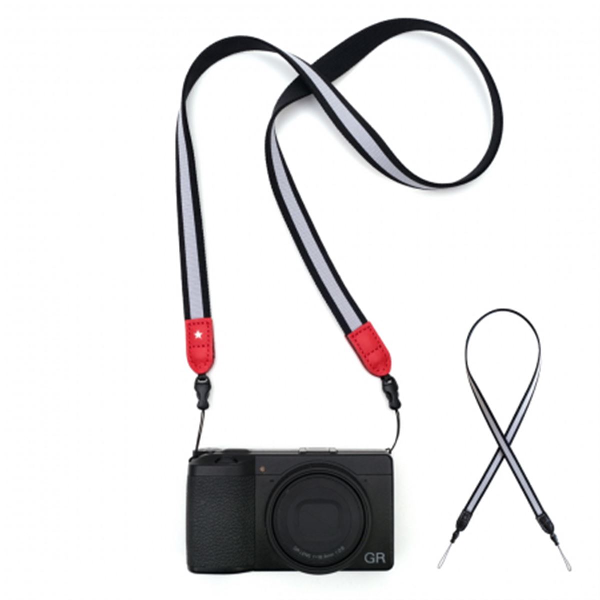 RICOH GR III」専用のジャージネックストラップに新色「レッド