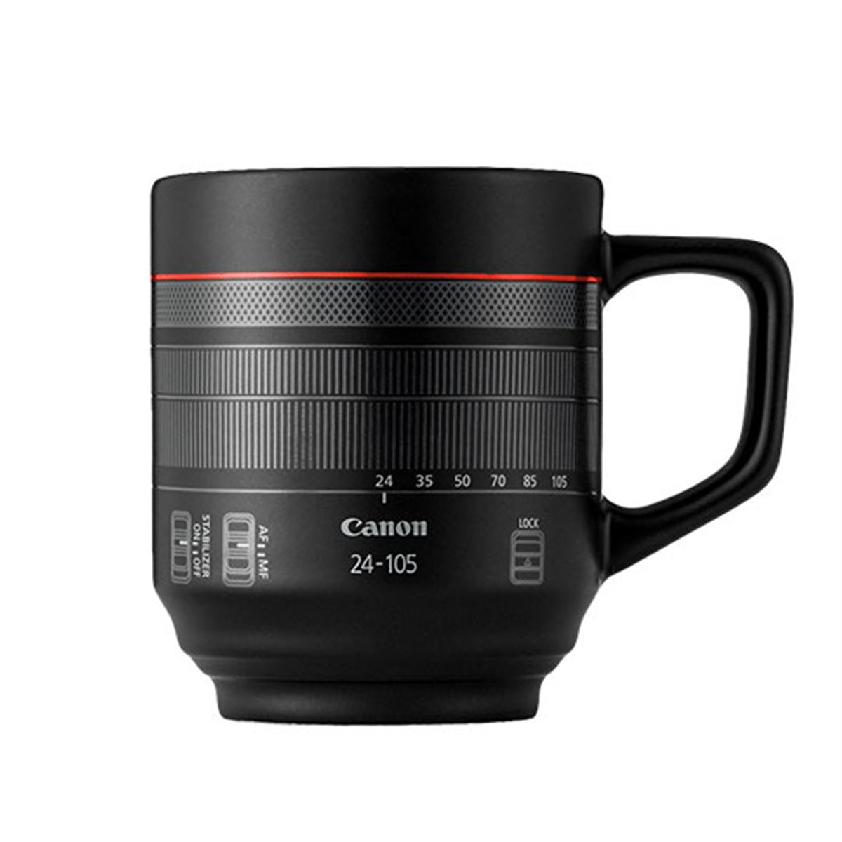 キヤノン、RFレンズ「RF24-105mm F4 L IS USM」モチーフのマグカップ
