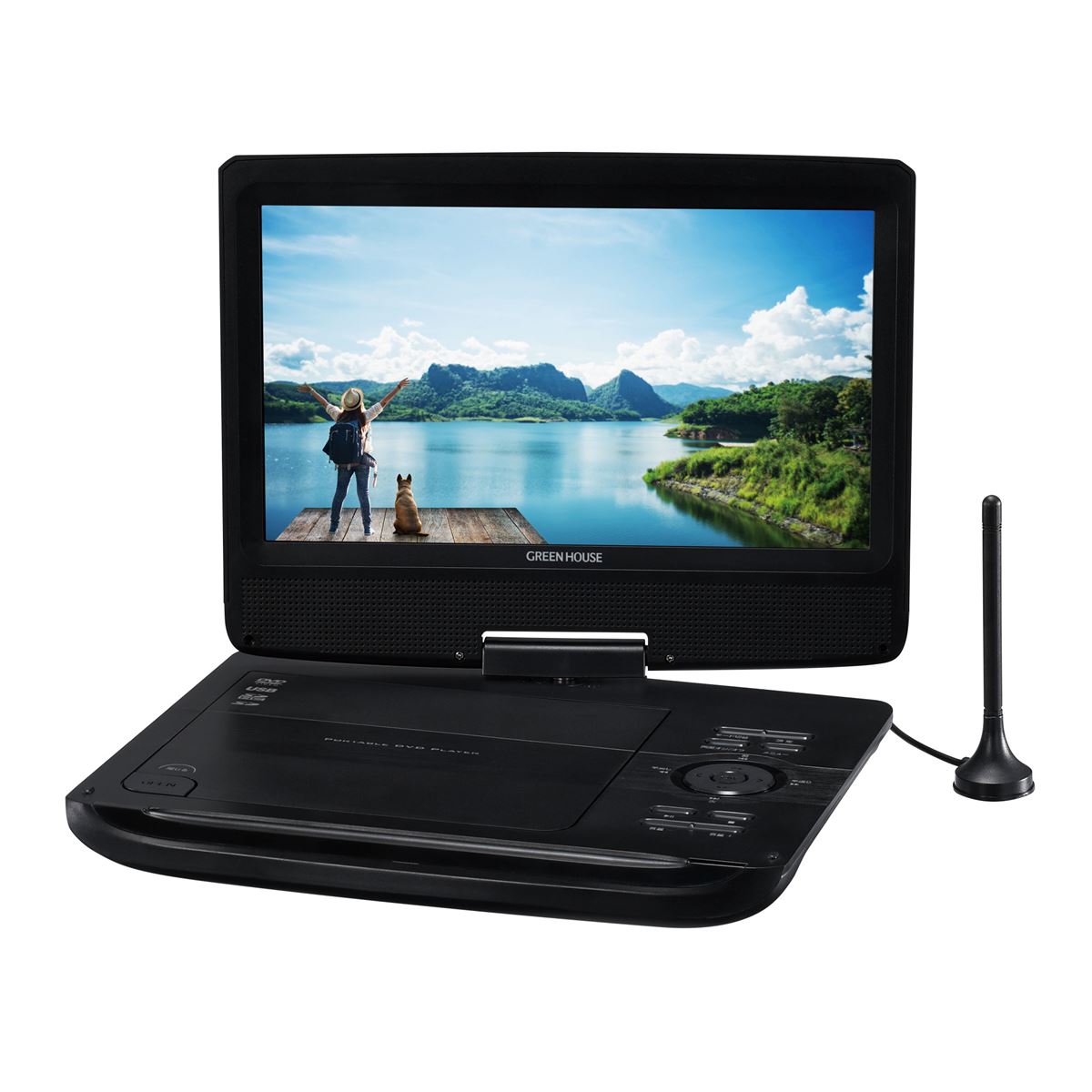 グリーンハウス　DVDプレイヤー　10.1型 GREEN HOUSE（パソコン） ポータブルDVDプレーヤー 10.1型ワイド