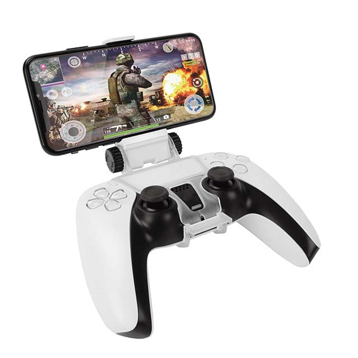 ゲームテック、PS5用コントローラーにスマホを固定するアタッチメント 