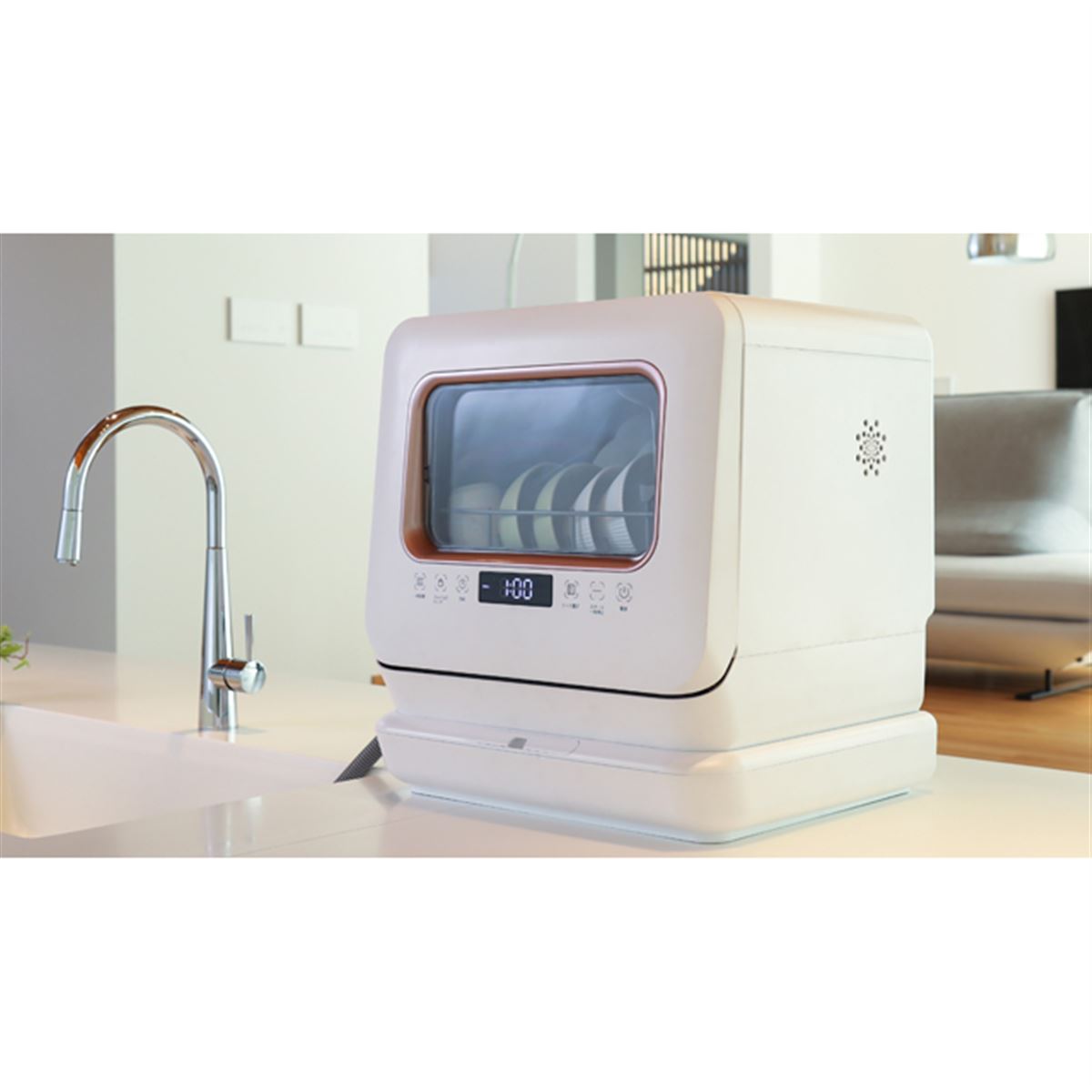 マクスゼン JDW03BS01 タンク式 食器洗い 乾燥機 2021年製 maxzen、タンク式/分岐水栓式を選べる約70度温水洗浄搭載の食器洗い