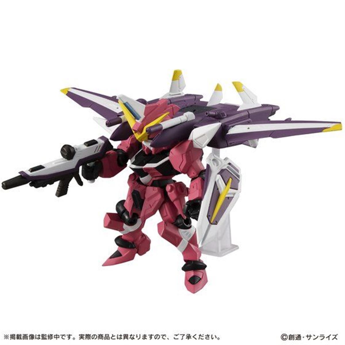 幅広い可動域の独自ジョイント、ジャスティスガンダムのミニ