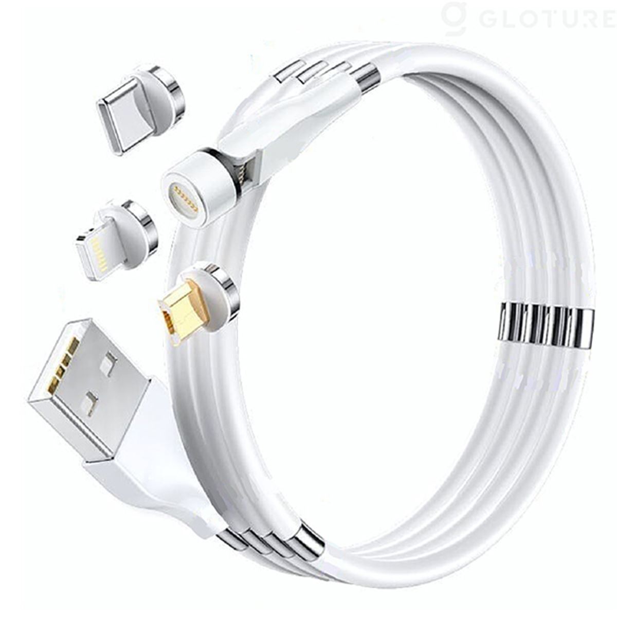 360度回転するマグネット式充電ケーブル「Magic Cable 540°」 - 価格.com