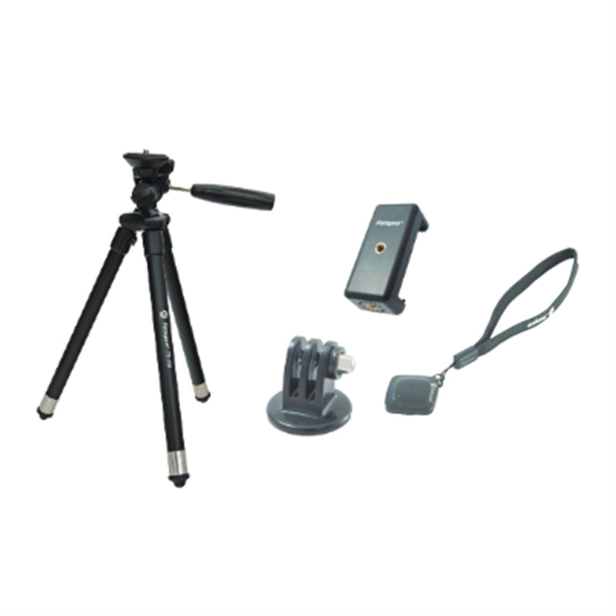 KING、スマホやアクションカメラで使えるアクセ付き小型三脚「FZ-158+