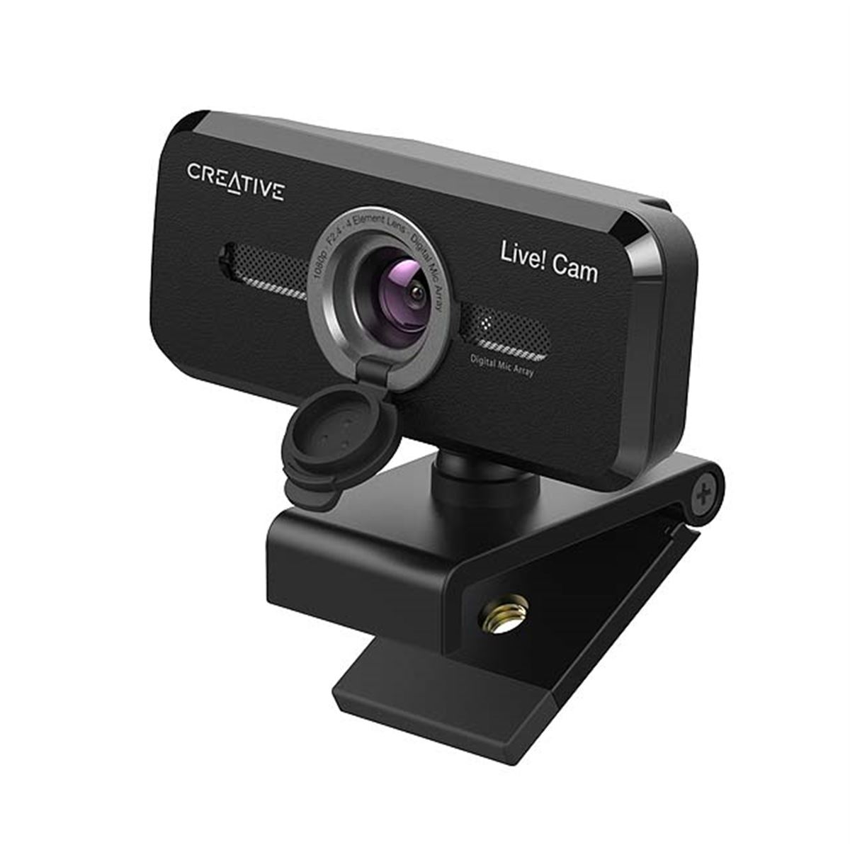 クリエイティブメディア、発言時だけマイクを有効にできるWEBカメラ