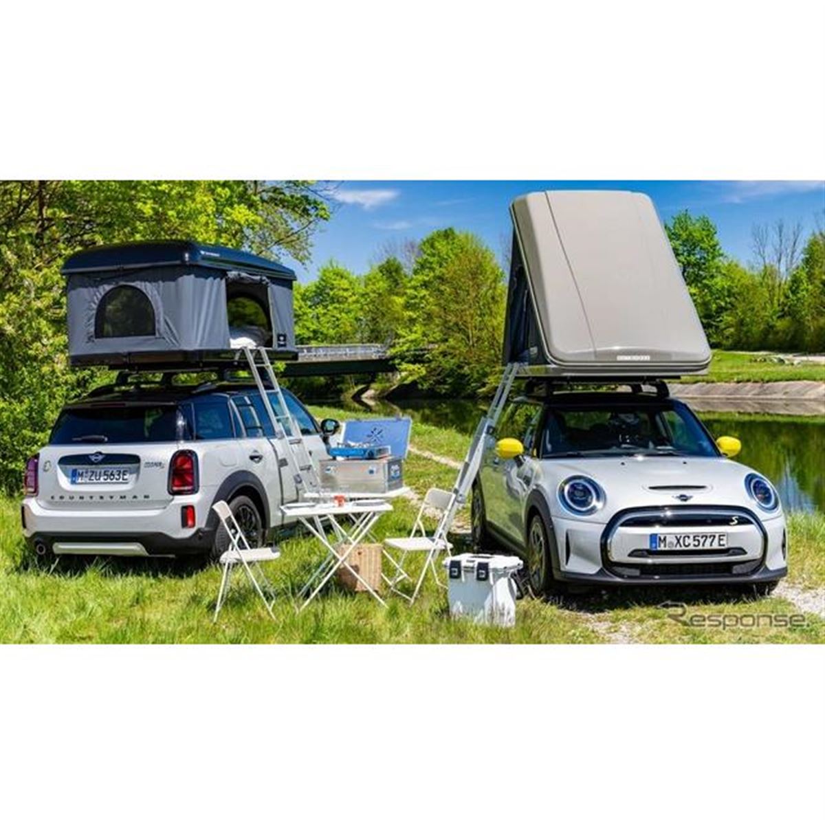 MINIの電動2車種、純正ルーフテントを欧州設定…環境に配慮した
