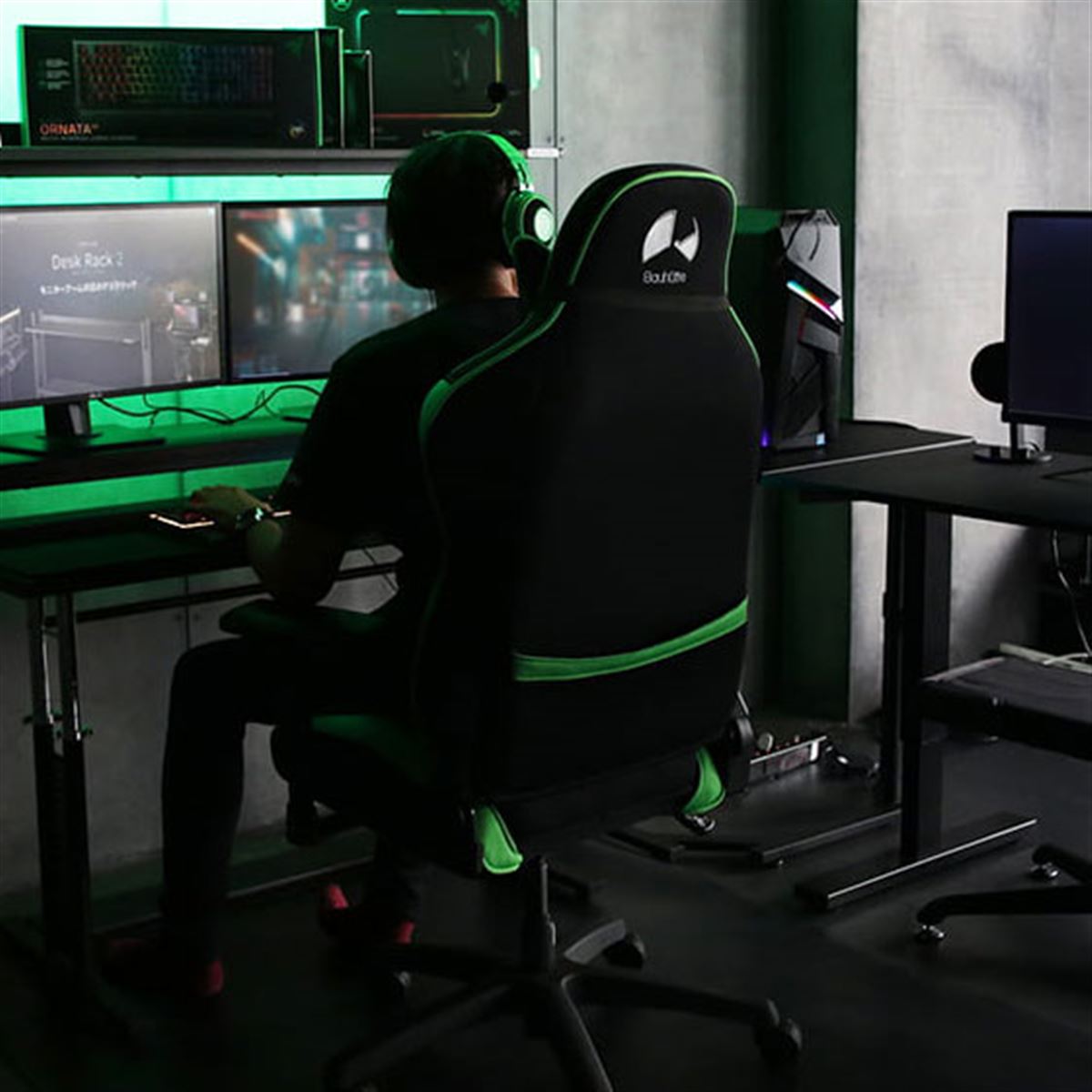 高身長ゲーマーにも、身長158～209cm対応のゲーミングチェア「G-570