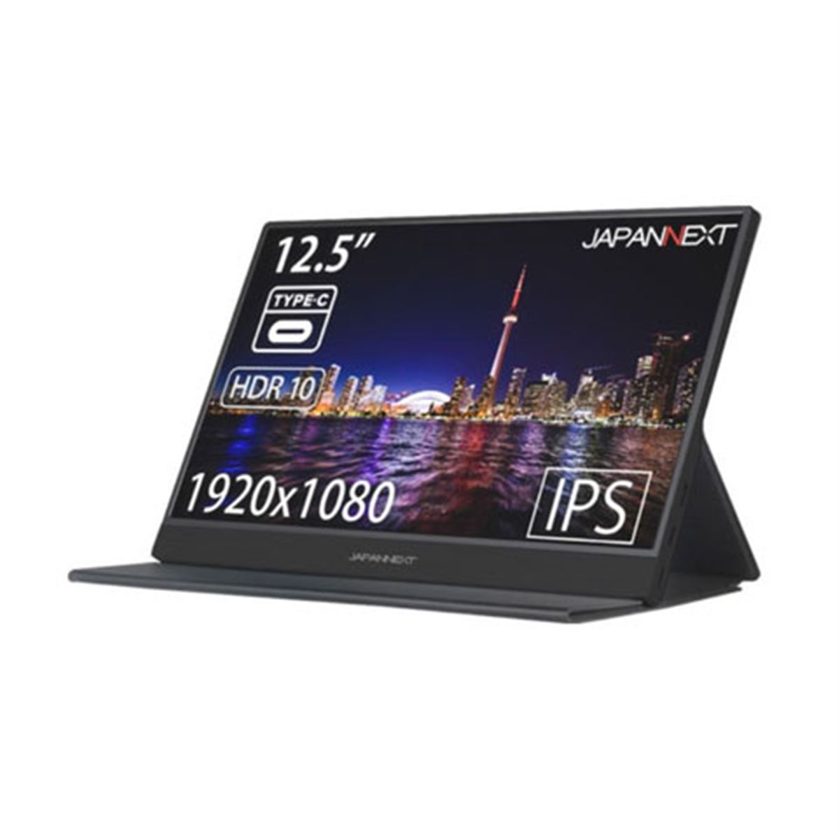 モバイルディスプレイ 12.5インチ 1920x1080 Type-C hdmi JAPANNEXT、USB Type-C接続に対応した12.5型モバイルディスプレイ「JN