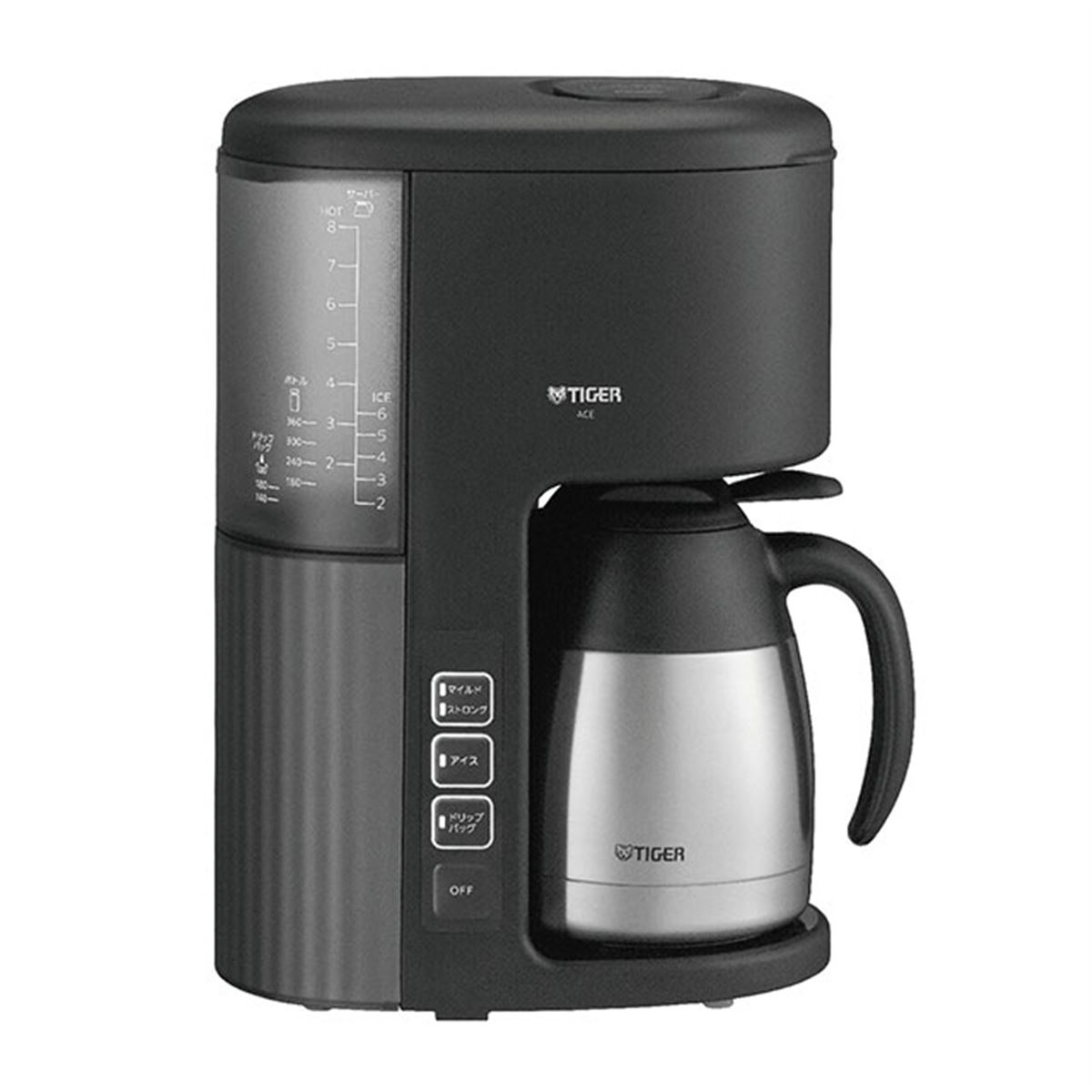 タイガー、抗菌加工を採用した2~8杯用コーヒーメーカー「ACE-V080 タイガー、抗菌加工を採用した2~8杯用コーヒーメーカー「ACE-V080
