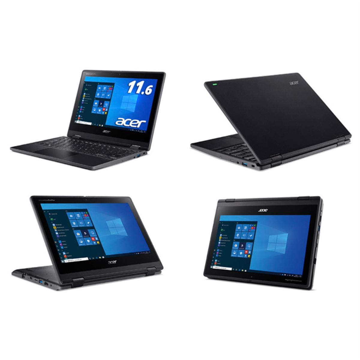 エイサー、360度回転する11.6型タッチ液晶搭載のノートPC「TMB311R-31 