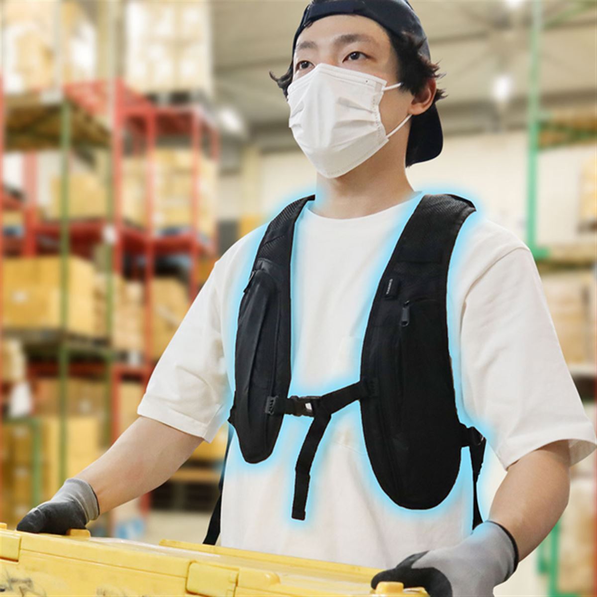 サンコー、循環する氷水で上半身を冷やす「水冷クールベストPlus