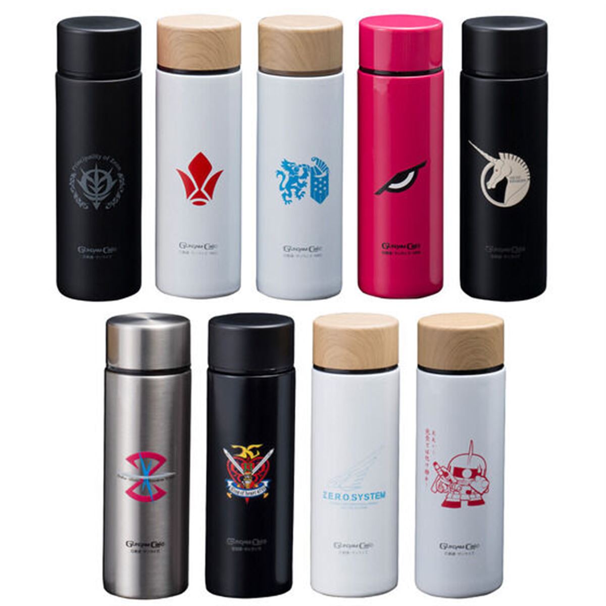 ガンダム」デザインの携帯用まほうびん、SDシャア専用ザク/ジオンなど