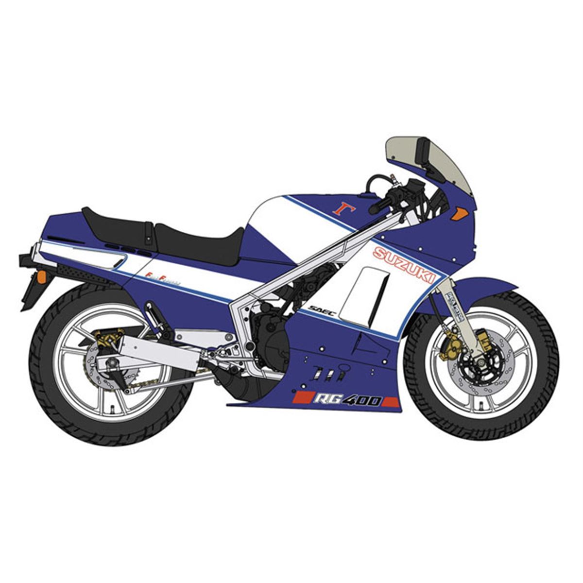 ハセガワ、1986年「スズキ RG400Γ」ブルー/ホワイト後期型の1/12模型 - 価格.com