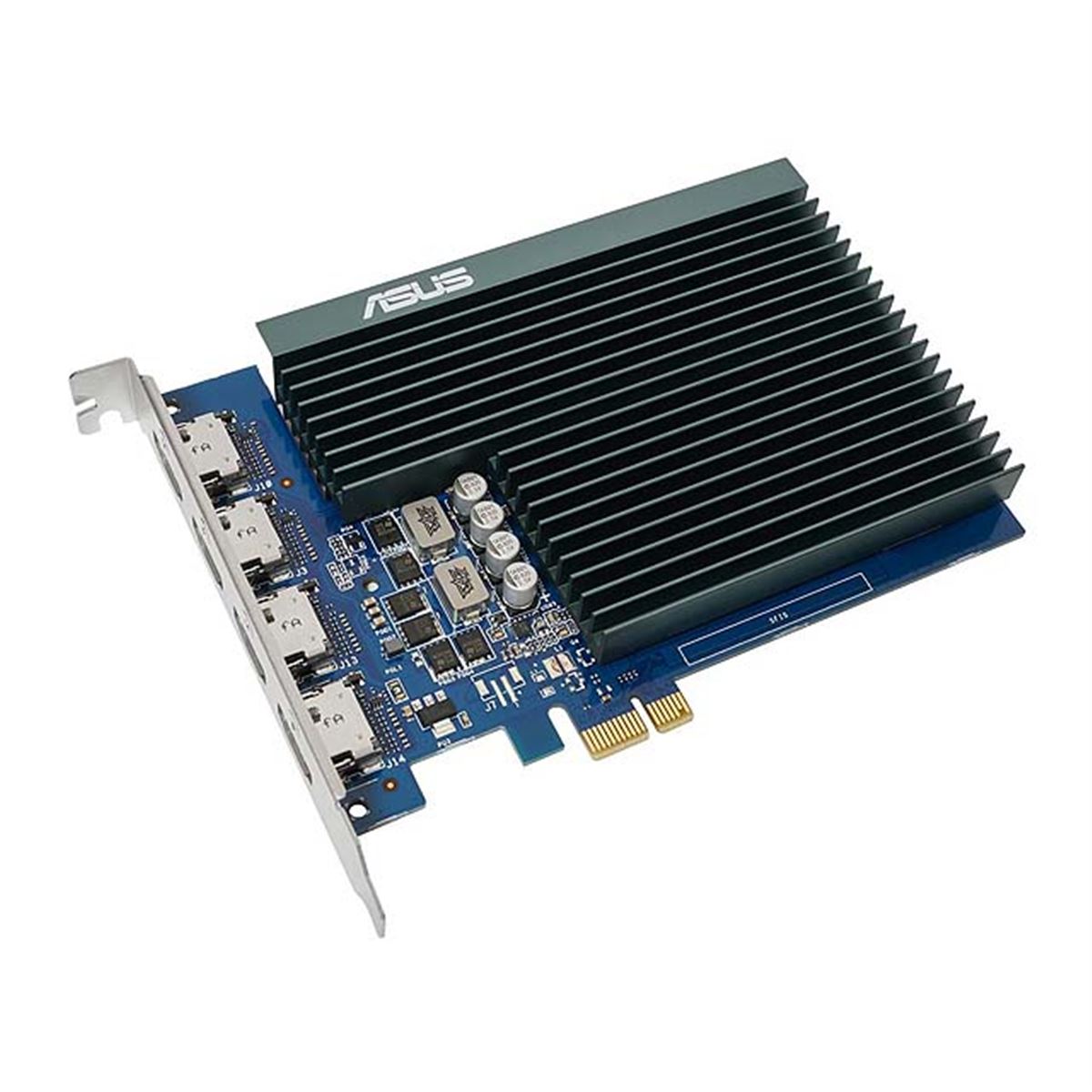 ASUS、4基のHDMIポートを搭載したファンレスビデオカード「GT730