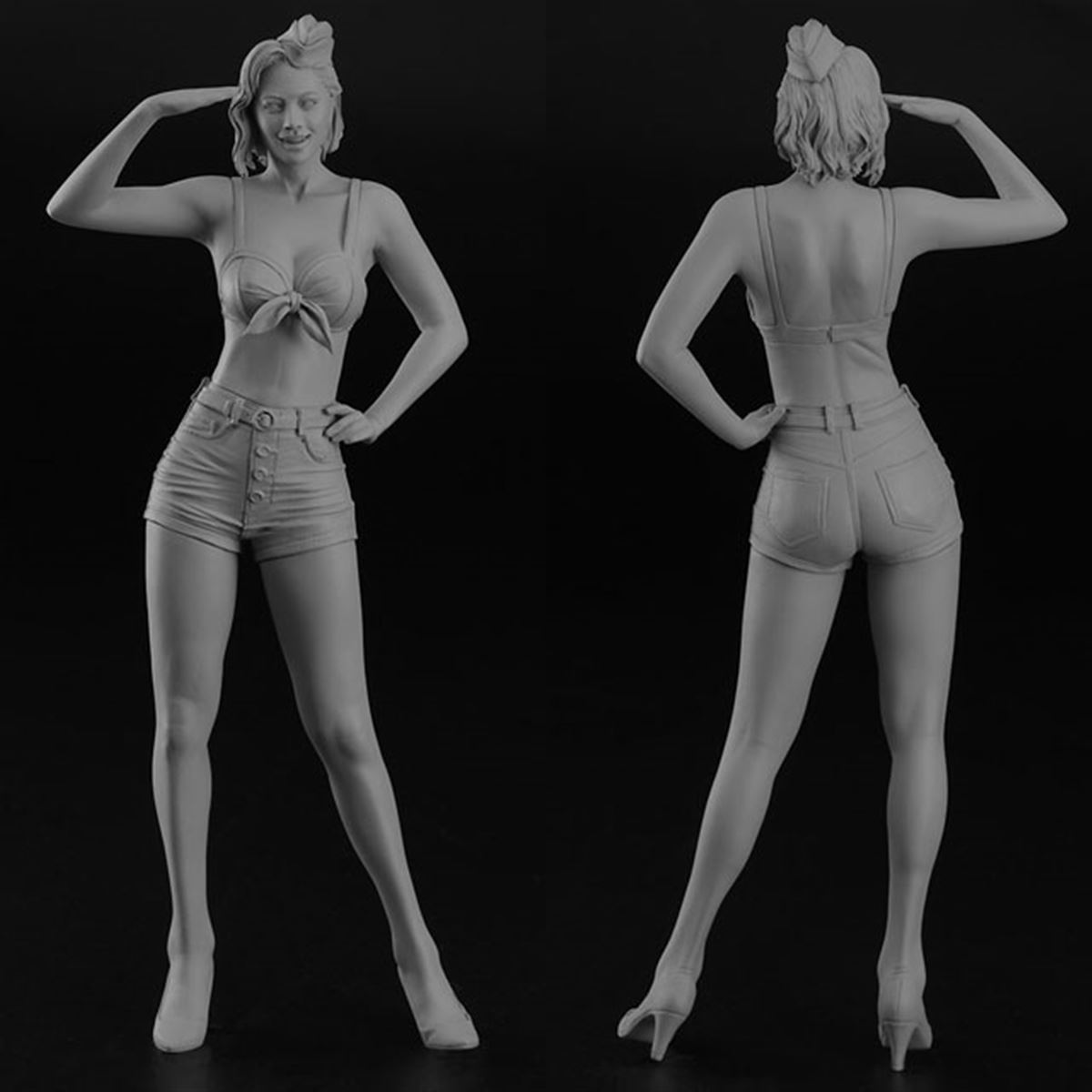 ハセガワ、レトロなイメージの「ピンナップガール」1/12リアル