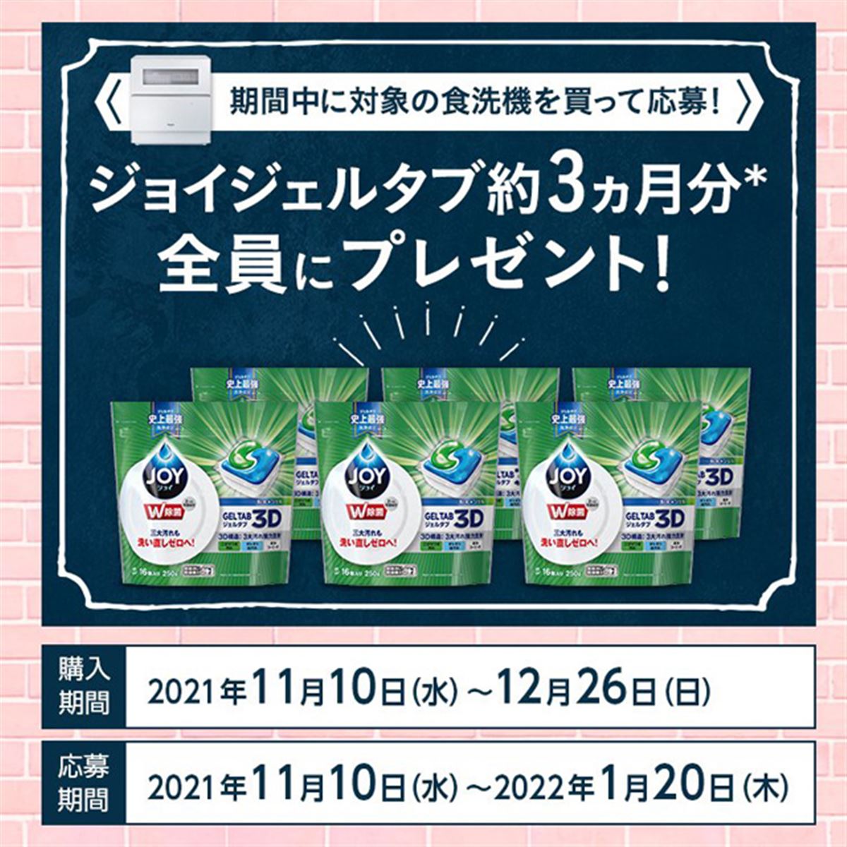 食洗機でゆとりプレゼントキャンペーン | 食器洗い乾燥機（食洗機） | Panasonic