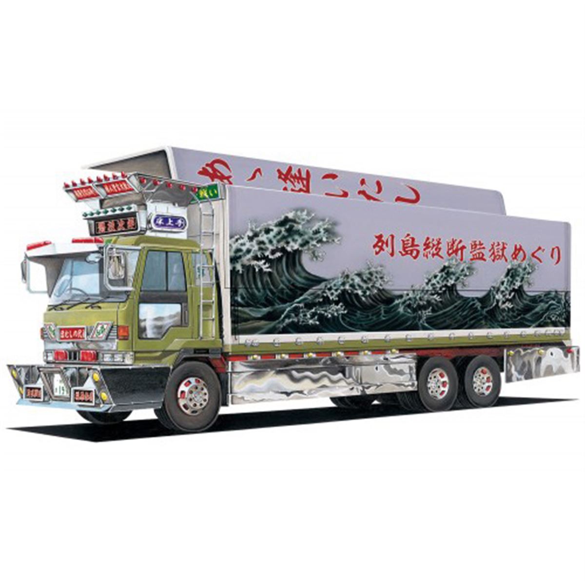 AOSHIMA、大型平ウイング車「懲役次郎」をミニデコNEXTシリーズで