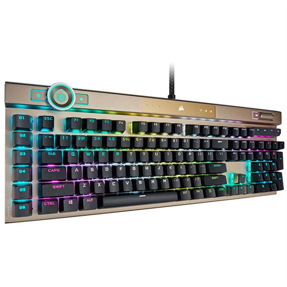 31,900円、限定ゴールドモデル「CORSAIR K100 RGB OPX GOLD」が本日1/22発売 - 価格.com