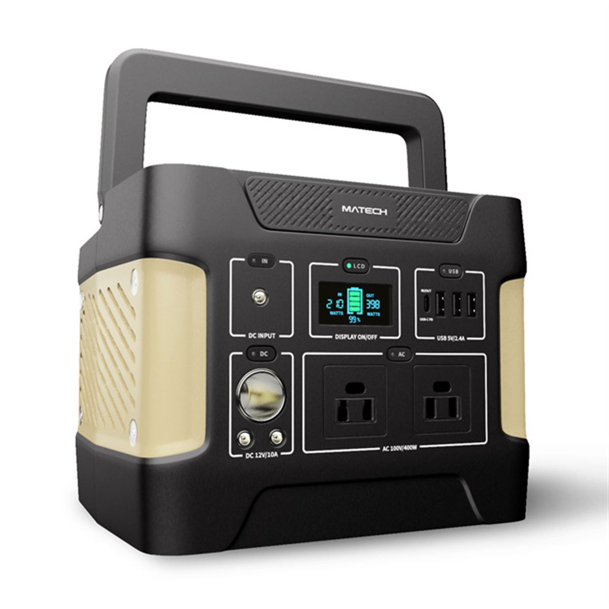 MATECH PowerZ pro 400  ポータブル電源 非常用電源 006 MATECH、定格400W出力のACポート付き112000mAhポータブル電源