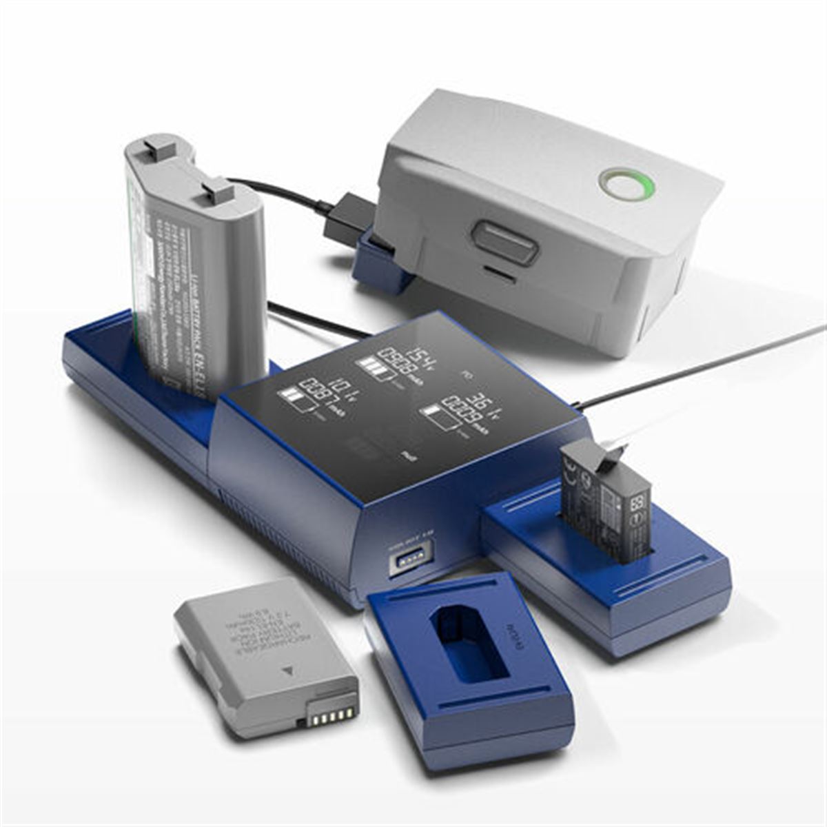 ケンコー、複数のブランドのカメラバッテリーを同時充電できる
