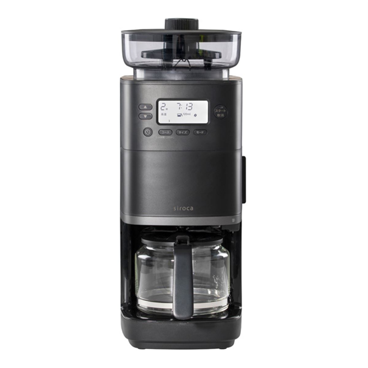 ストロベリー【新品・未使用】siroca コーヒーメーカー ブラック シロカ、「こだわり挽き」対応のコーヒーメーカー「カフェばこ