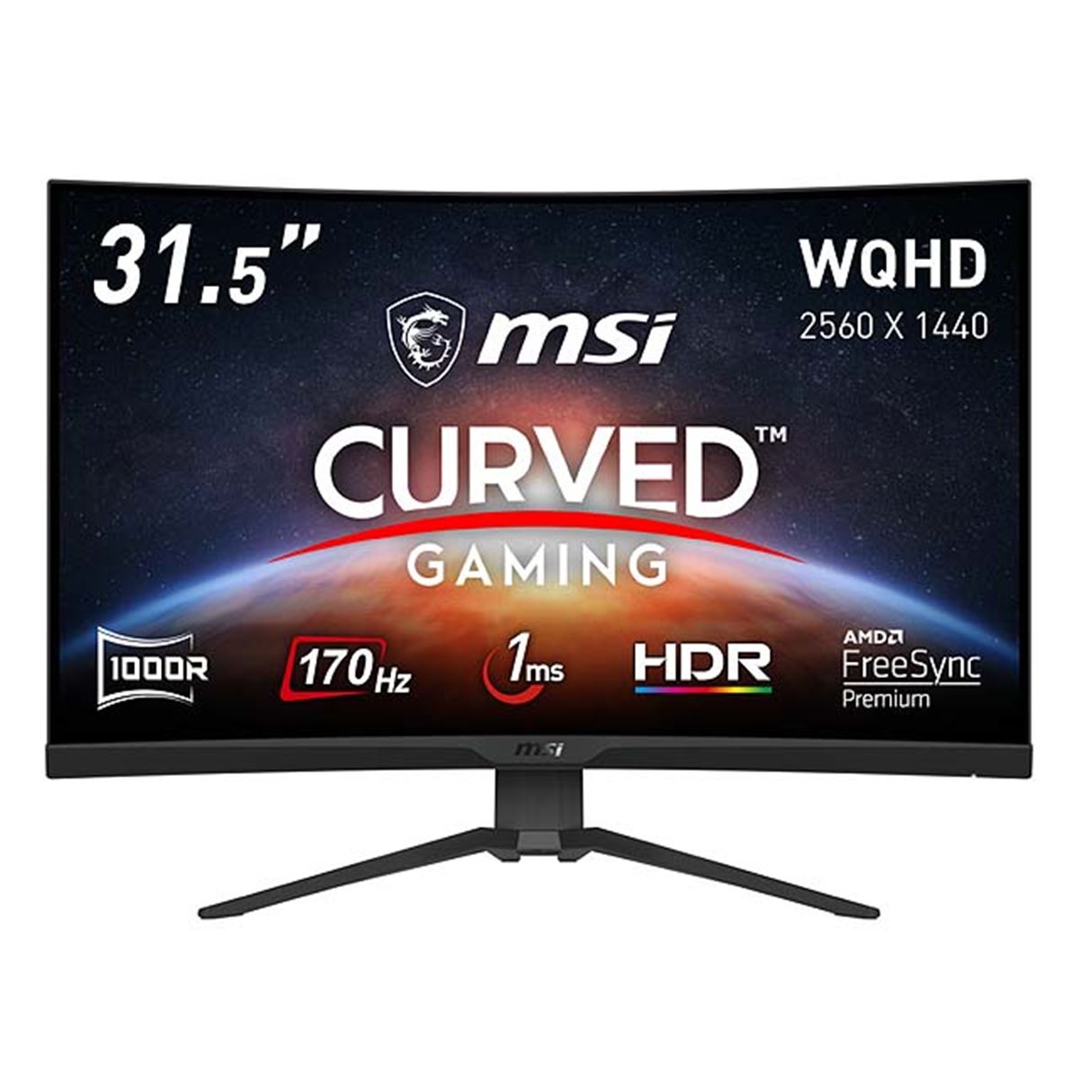MSI 31.5インチ 曲面ゲーミングモニター MSI、湾曲率1000Rを採用した31.5型ゲーミングモニター「G322CQP