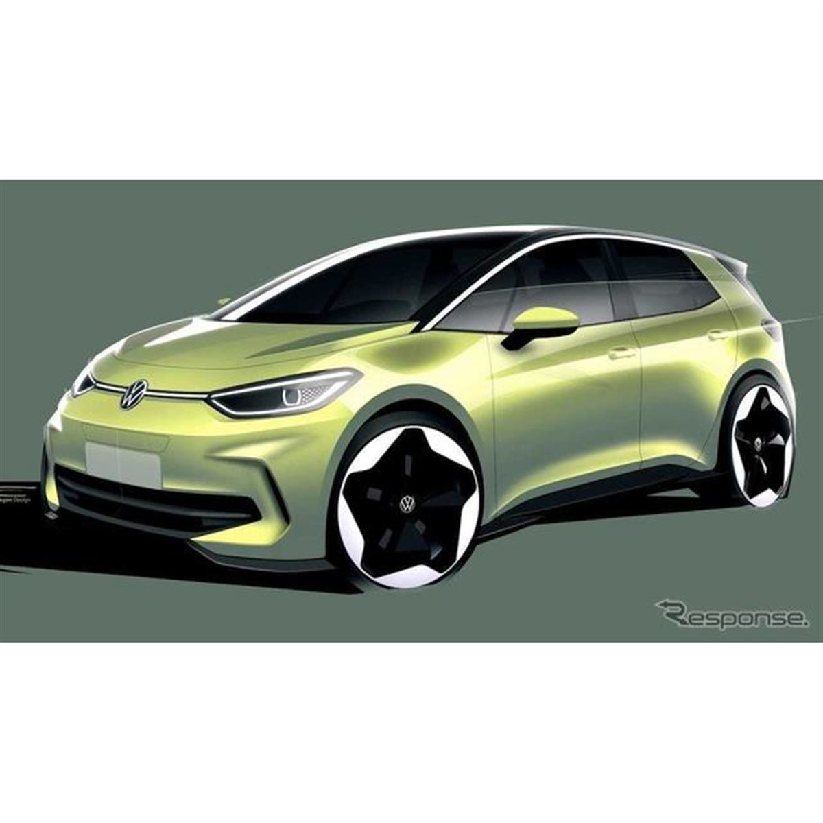 VWの小型EV『ID.3』改良新型、ティザー…今春実車発表へ - 価格.com
