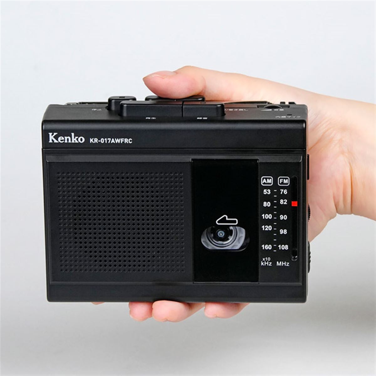 ケンコー、小型のAM/FMラジオカセットレコーダー「KR-017AWFRC