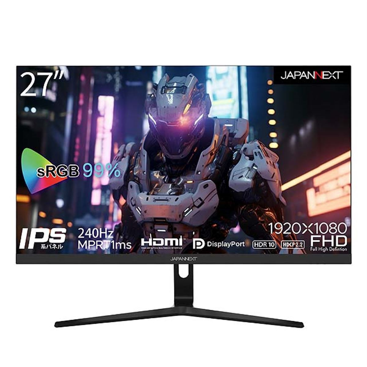 JAPANNEXT 27インチ ゲーミングモニター JN-I27FR240-N JAPANNEXT、240Hz駆動に対応した27型ゲーミングモニター「JN-I27FR240