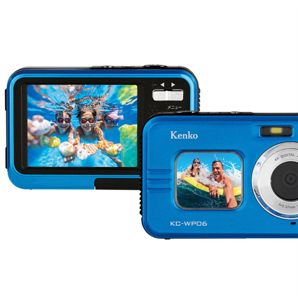 1.5型の前面液晶モニターを装備したIPX8防水コンデジ「KC-WP06」が本日