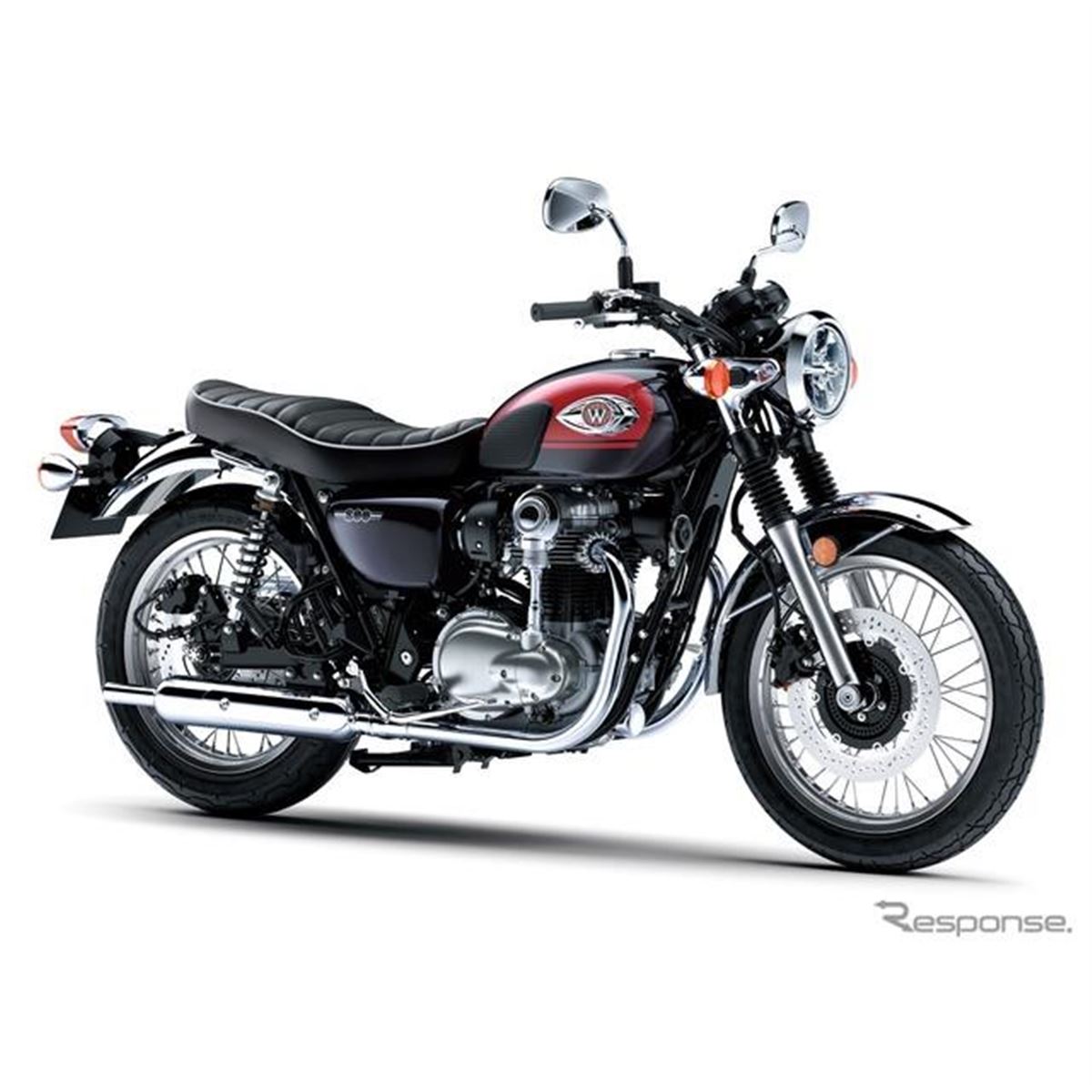 カワサキ W800 タンク 2024年 メタリックディアブロブラック×エボニー カワサキ W800、新色採用の2024年モデル発売へ - 価格.com