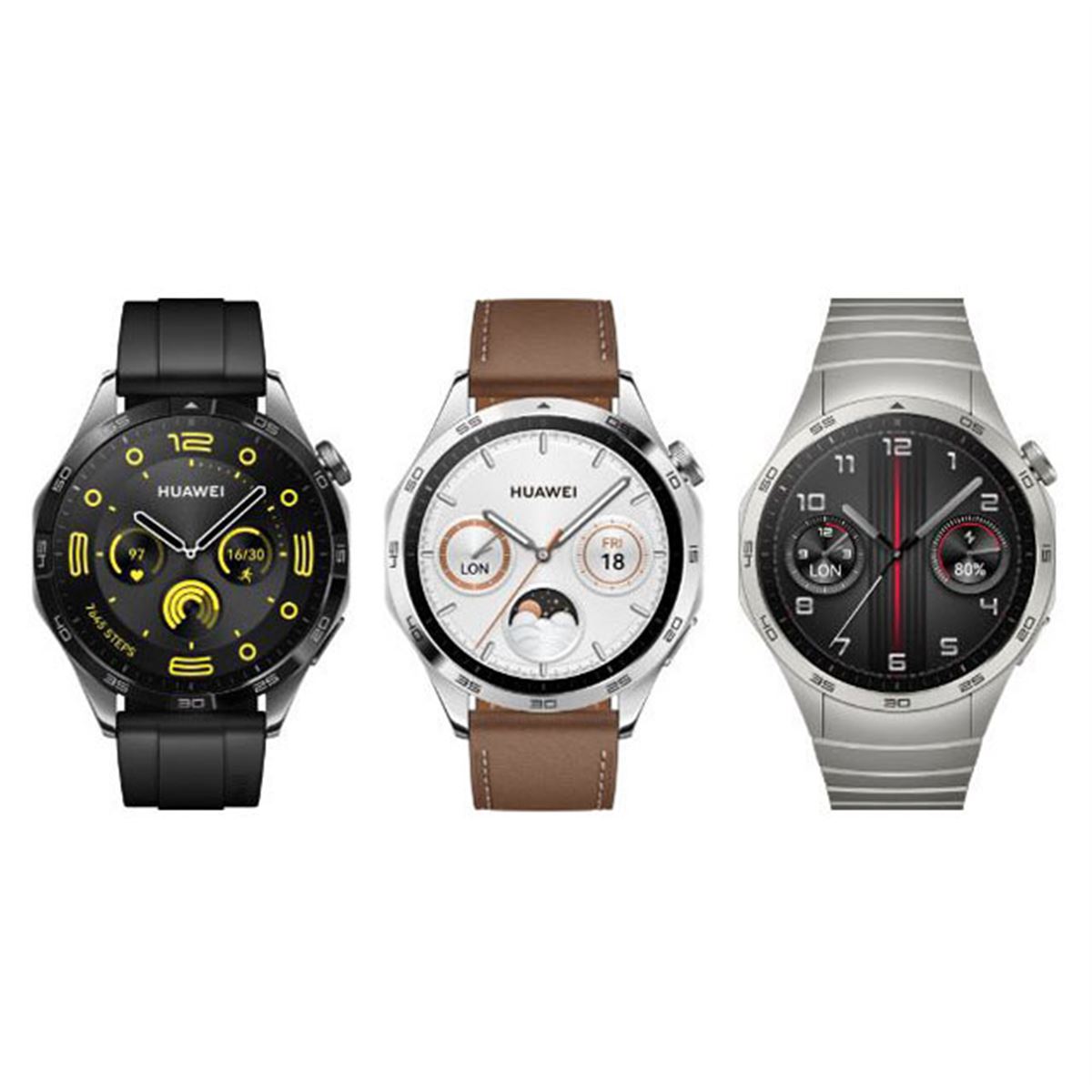 100％品質 HUAWEI WATCH GT 4 シルバーケース ブラウンバンド（ゴルフナビ ラウンド用品・アクセサリー