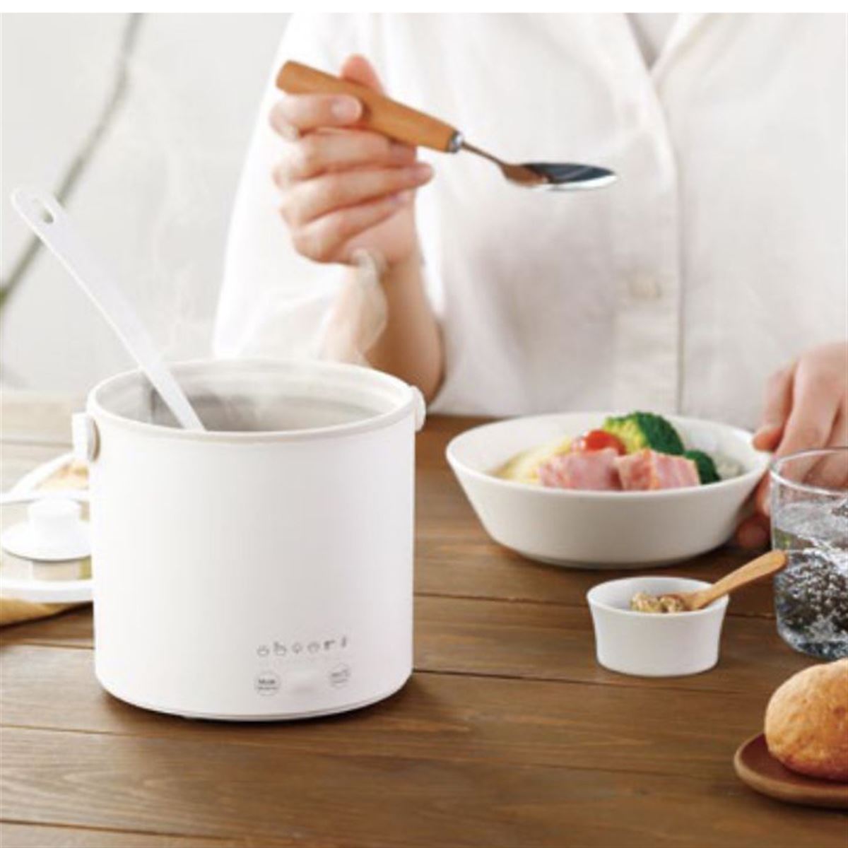 Amazon | エレコム 保温調理鍋 800mL 1台6役【低温調理/蒸す/1合