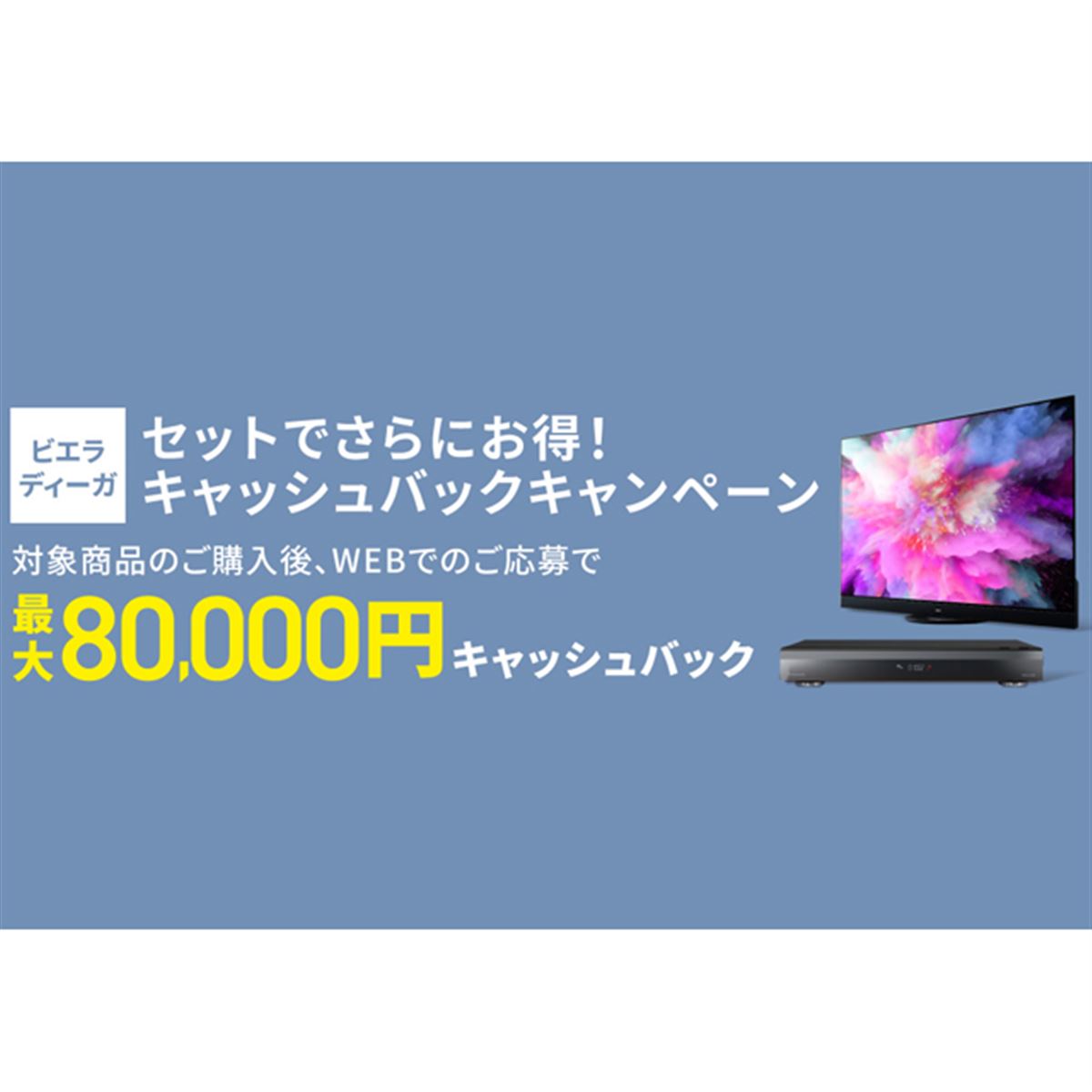 最大80,000円還元、ビエラ/ビエラ＋ディーガのセット購入キャンペーン11月17日開始 - 価格.com