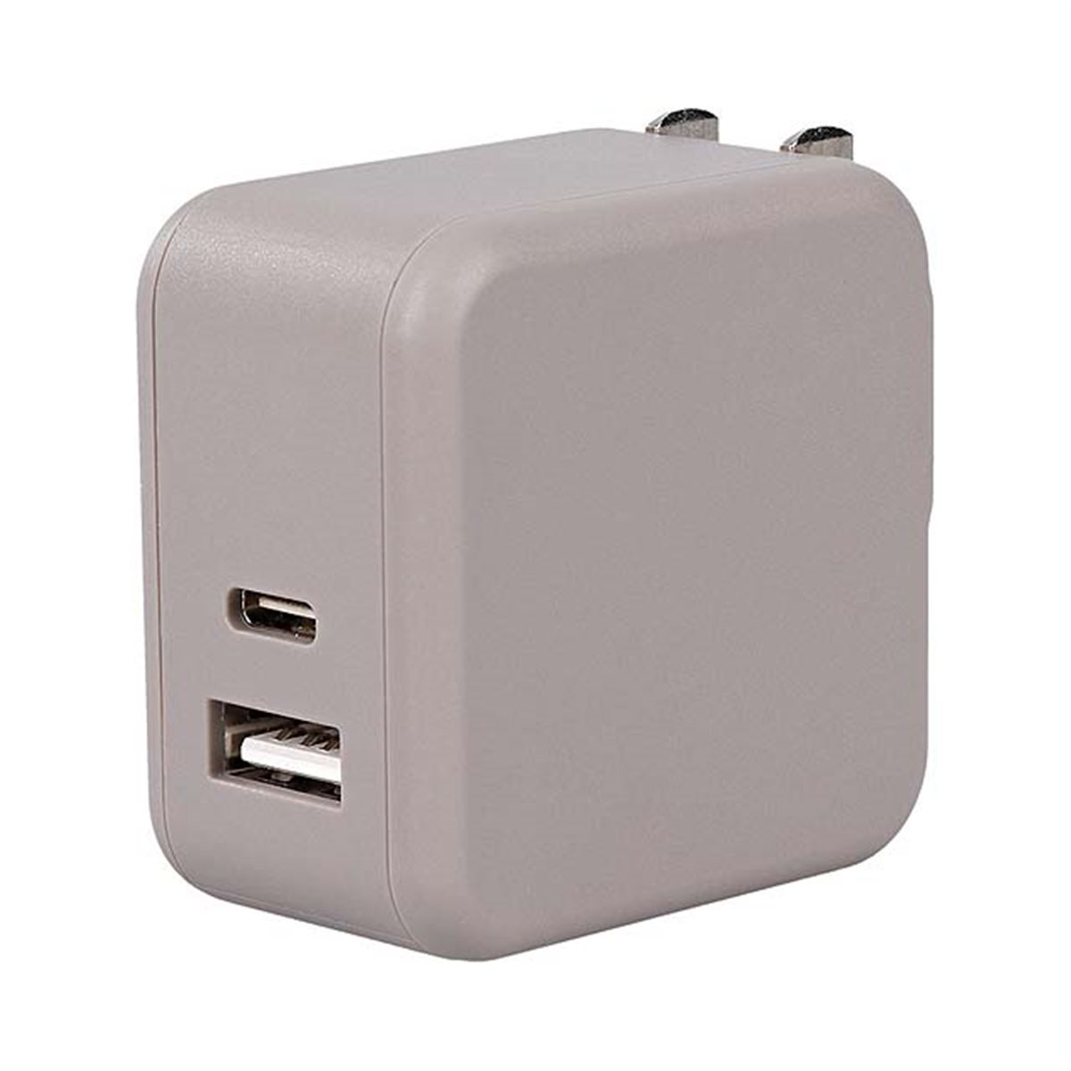 LATHER MATE ベージュ AC電源付き MOTTERU、USB Type-C/Type-Aポートを搭載した充電器「MOT-ACPD35WU1
